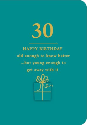 Happy Birthday 30 - Mulberry & Olive Card