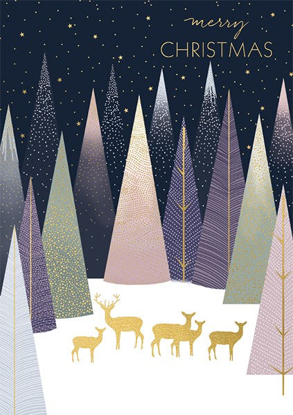 Merry Christmas Deer Forest