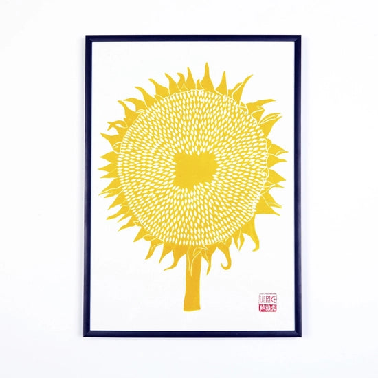Sunflower Lino A3 Print