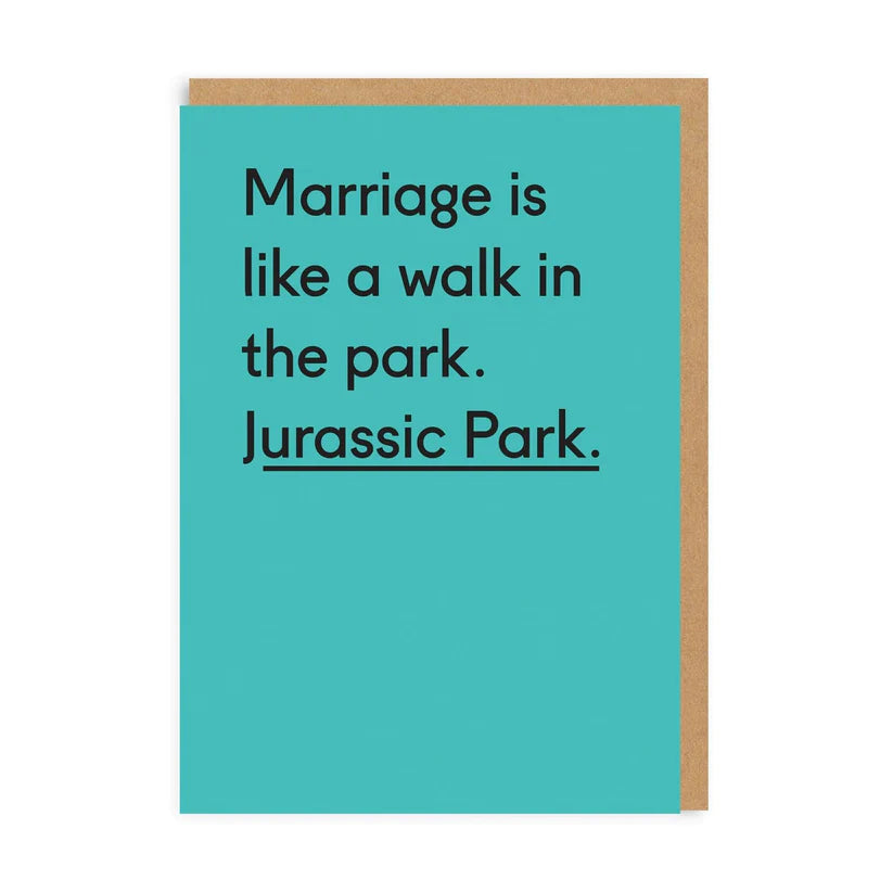 Marriage & Jurassic Park - Quote card